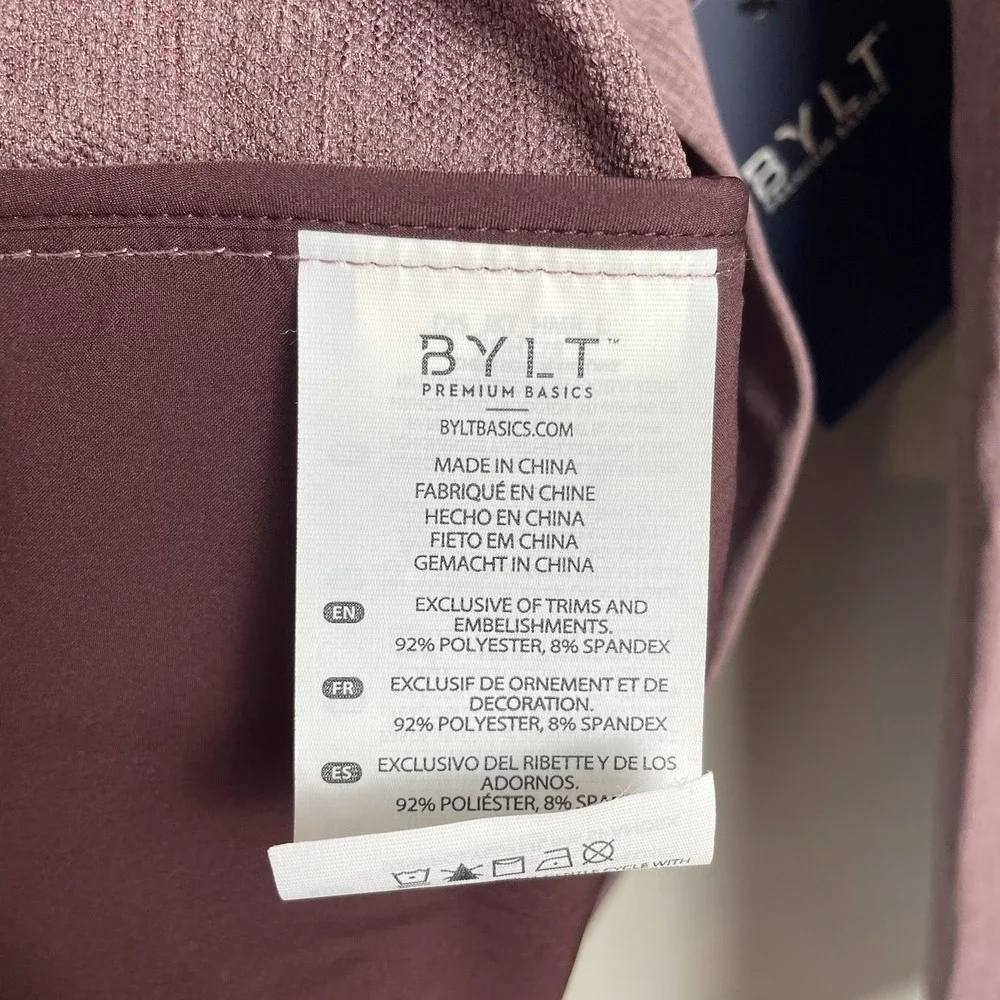 NEW BYLT District Jacket Men Large Heather Maroon Red Performance Premium Basics